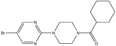 [4-(5-bromopyrimidin-2-yl)piperazino](cyclohexyl)methanone Struktur