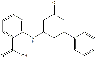 2-[(3-oxo-5-phenyl-1-cyclohexenyl)amino]benzenecarboxylic acid Struktur