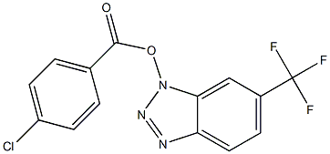 6-(trifluoromethyl)-1H-1,2,3-benzotriazol-1-yl 4-chlorobenzoate Struktur