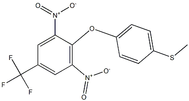 2-[4-(methylthio)phenoxy]-1,3-dinitro-5-(trifluoromethyl)benzene Struktur