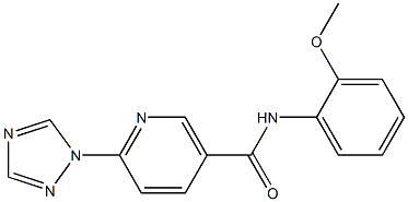 N-(2-methoxyphenyl)-6-(1H-1,2,4-triazol-1-yl)nicotinamide Struktur