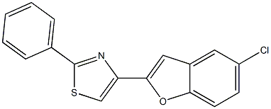 4-(5-chlorobenzo[b]furan-2-yl)-2-phenyl-1,3-thiazole Struktur