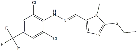 2-(ethylsulfanyl)-1-methyl-1H-imidazole-5-carbaldehyde N-[2,6-dichloro-4-(trifluoromethyl)phenyl]hydrazone Struktur