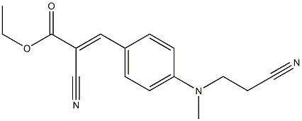 ethyl 2-cyano-3-{4-[(2-cyanoethyl)(methyl)amino]phenyl}acrylate Struktur