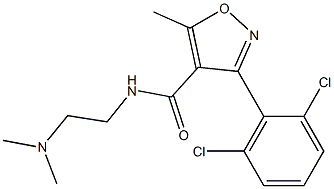 3-(2,6-dichlorophenyl)-N-[2-(dimethylamino)ethyl]-5-methyl-4-isoxazolecarboxamide Struktur