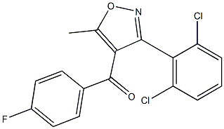 [3-(2,6-dichlorophenyl)-5-methylisoxazol-4-yl](4-fluorophenyl)methanone Struktur