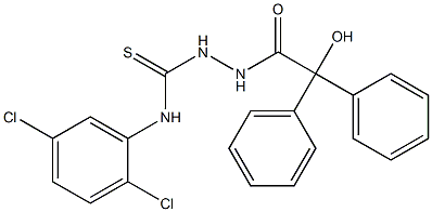 N1-(2,5-dichlorophenyl)-2-(2-hydroxy-2,2-diphenylacetyl)hydrazine-1-carbothioamide Struktur