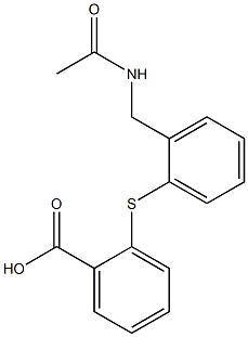 2-({2-[(acetylamino)methyl]phenyl}thio)benzoic acid Struktur