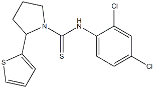 N1-(2,4-dichlorophenyl)-2-(2-thienyl)pyrrolidine-1-carbothioamide Struktur