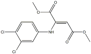 dimethyl 2-(3,4-dichloroanilino)but-2-enedioate Struktur