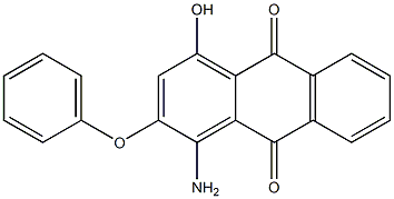 1-amino-4-hydroxy-2-phenoxy-9,10-dihydroanthracene-9,10-dione Struktur