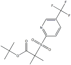 tert-butyl 2-methyl-2-{[5-(trifluoromethyl)-2-pyridyl]sulfonyl}propanoate Struktur