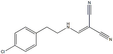 2-{[(4-chlorophenethyl)amino]methylidene}malononitrile Struktur