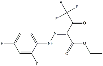 ethyl 2-[(Z)-2-(2,4-difluorophenyl)hydrazono]-4,4,4-trifluoro-3-oxobutanoate Struktur