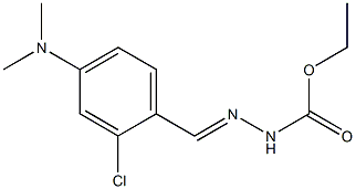 ethyl 2-[2-chloro-4-(dimethylamino)benzylidene]hydrazine-1-carboxylate Struktur