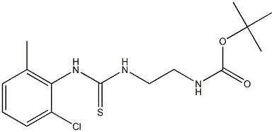 tert-butyl N-(2-{[(2-chloro-6-methylanilino)carbothioyl]amino}ethyl)carbamate Struktur