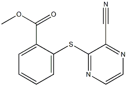 methyl 2-[(3-cyano-2-pyrazinyl)sulfanyl]benzenecarboxylate Struktur