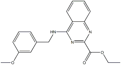 ethyl 4-[(3-methoxybenzyl)amino]-2-quinazolinecarboxylate Struktur