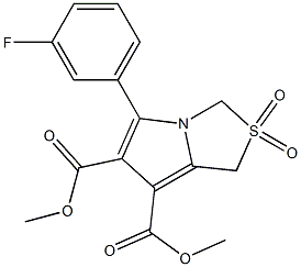 dimethyl 5-(3-fluorophenyl)-2,2-dioxo-2,3-dihydro-1H-2lambda~6~-pyrrolo[1,2-c][1,3]thiazole-6,7-dicarboxylate Struktur