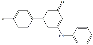 3-anilino-5-(4-chlorophenyl)cyclohex-2-en-1-one Struktur