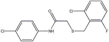 N1-(4-chlorophenyl)-2-[(2-chloro-6-fluorobenzyl)thio]acetamide Struktur