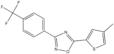 5-(4-methyl-2-thienyl)-3-[4-(trifluoromethyl)phenyl]-1,2,4-oxadiazole Struktur