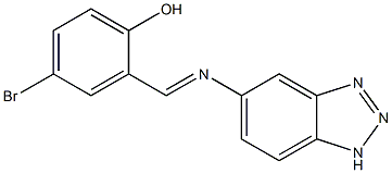 2-[(1H-1,2,3-benzotriazol-5-ylimino)methyl]-4-bromophenol Struktur