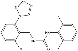 N-[2-chloro-6-(1H-1,2,4-triazol-1-yl)benzyl]-N'-(2,6-dimethylphenyl)urea Struktur