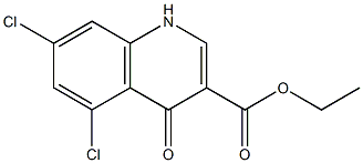 ethyl 5,7-dichloro-4-oxo-1,4-dihydroquinoline-3-carboxylate Struktur