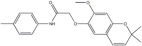 N1-(4-methylphenyl)-2-[(7-methoxy-2,2-dimethyl-2H-chromen-6-yl)oxy]acetamide Struktur