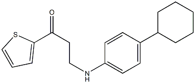 3-(4-cyclohexylanilino)-1-(2-thienyl)-1-propanone Struktur