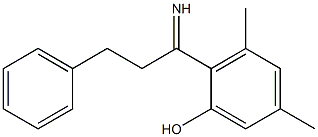 2-(benzylethanimidoyl)-3,5-dimethylphenol Struktur