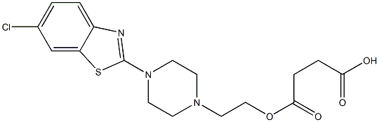 4-{2-[4-(6-chloro-1,3-benzothiazol-2-yl)piperazino]ethoxy}-4-oxobutanoic acid Struktur