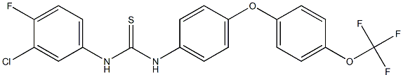 N-(3-chloro-4-fluorophenyl)-N'-{4-[4-(trifluoromethoxy)phenoxy]phenyl}thiourea Struktur