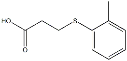 3-[(2-methylphenyl)thio]propanoic acid Struktur