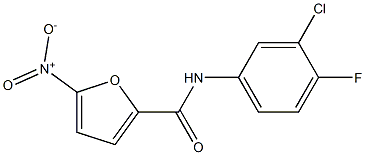 N2-(3-chloro-4-fluorophenyl)-5-nitro-2-furamide Struktur