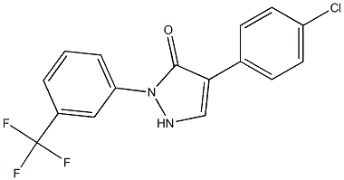 4-(4-chlorophenyl)-2-[3-(trifluoromethyl)phenyl]-1,2-dihydro-3H-pyrazol-3-one Struktur