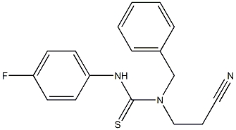 N-benzyl-N-(2-cyanoethyl)-N'-(4-fluorophenyl)thiourea Struktur