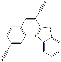 4-[2-(1,3-benzothiazol-2-yl)-2-cyanovinyl]benzonitrile Struktur