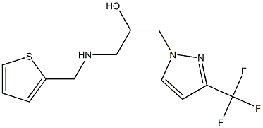 1-[(2-thienylmethyl)amino]-3-[3-(trifluoromethyl)-1H-pyrazol-1-yl]propan-2-ol Struktur