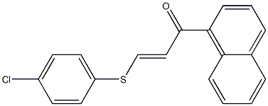 3-[(4-chlorophenyl)thio]-1-(1-naphthyl)prop-2-en-1-one Struktur