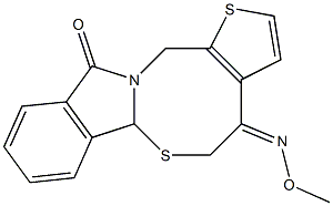 5H-thieno[2',3':5,6][1,3]thiazocino[2,3-a]isoindole-4,11(6aH,13H)-dione 4-(O-methyloxime) Struktur