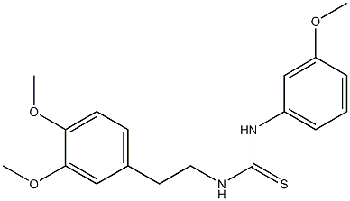 N-(3,4-dimethoxyphenethyl)-N'-(3-methoxyphenyl)thiourea Struktur