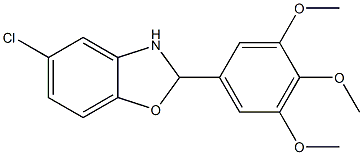 5-chloro-2-(3,4,5-trimethoxyphenyl)-2,3-dihydro-1,3-benzoxazole Struktur