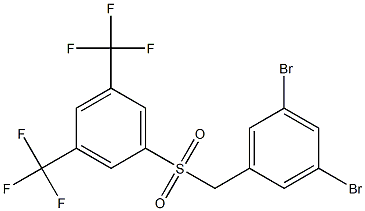 1-[(3,5-dibromobenzyl)sulfonyl]-3,5-di(trifluoromethyl)benzene Struktur