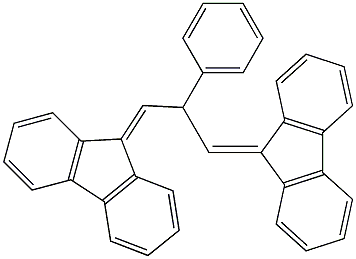 9-[3-(9H-fluoren-9-yliden)-2-phenylpropylidene]-9H-fluorene Struktur