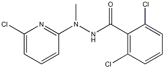 2,6-dichloro-N'-(6-chloro-2-pyridinyl)-N'-methylbenzenecarbohydrazide Struktur