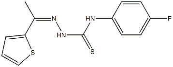 N1-(4-fluorophenyl)-2-[1-(2-thienyl)ethylidene]hydrazine-1-carbothioamide Struktur