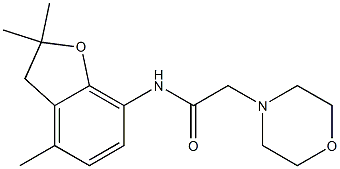 2-morpholino-N-(2,2,4-trimethyl-2,3-dihydro-1-benzofuran-7-yl)acetamide Struktur