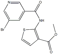 methyl 2-{[(5-bromo-3-pyridyl)carbonyl]amino}thiophene-3-carboxylate Struktur